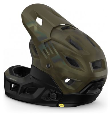 Casco MET Parachute MCR Mips con mentonera extraíble verde mate