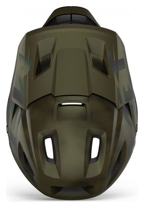 Casco MET Parachute MCR Mips con mentoniera rimovibile verde opaco