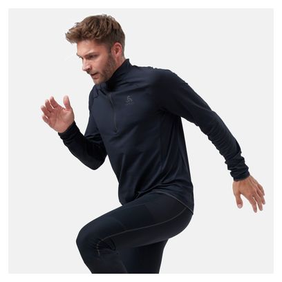 Odlo Zeroweight Ceramiwarm Reflecterende 1/2 Zip Sweater Zwart