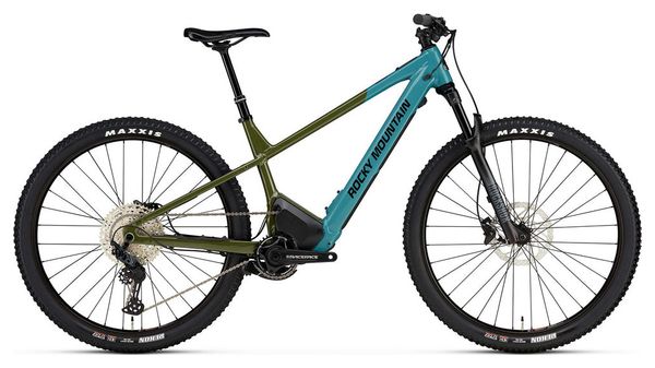 Rocky Mountain Fusion Powerplay 30 Deore SLX 12V 29'' Verde Blu 2023 Mountain Bike Elettrica Semi-Rigida