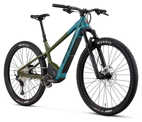 Rocky Mountain Fusion Powerplay 30 Deore SLX 12V 29'' Green Blue 2023 Electric Semi-Rigid Mountain Bike