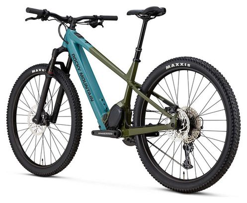 Rocky Mountain Fusion Powerplay 30 Deore SLX 12V 29'' Verde Blu 2023 Mountain Bike Elettrica Semi-Rigida