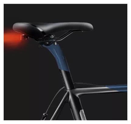 Selle de vélo confort avec feu arrière - LED - Noir/Bleu