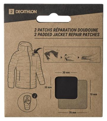 Patch Réparation Doudoune/Sac de Couchage Decathlon Noir