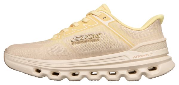 Chaussures Running Skechers Slip-ins Go Run Glide-Step Arch Fit Beige Femme