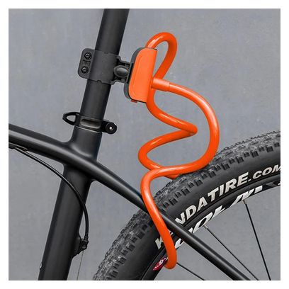 Antivol de Vélo ROCKBROS enroulable en Acier - orange