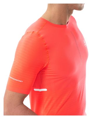 Maillot manches courtes Compressport Pro Racing Rouge Homme