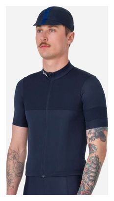 Maillot Manches Courtes Rapha Brevet Element Bleu Foncé