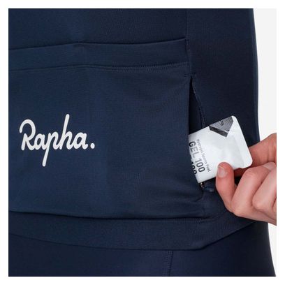 Maillot Manches Courtes Rapha Brevet Element Bleu Foncé