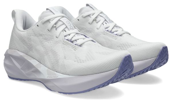 Asics Novablast 5 Running Shoes, White/Purple, Women's