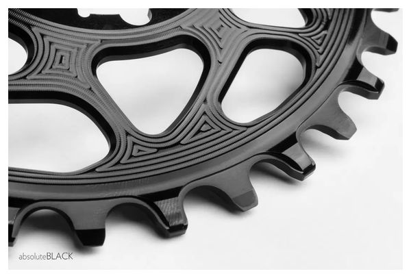 AbsoluteBlack Narrow Wide Oval Chainring Direct Mount E-Thirteen 12S Black