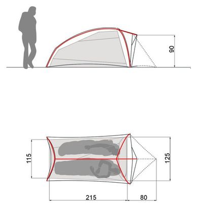 Vaude Ultralight Hogan 2P 2-Personen-Zelt, grün