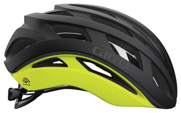 Giro Helios Spherical MIPS Road Helmet Black / Mat Fluo Yellow 2021