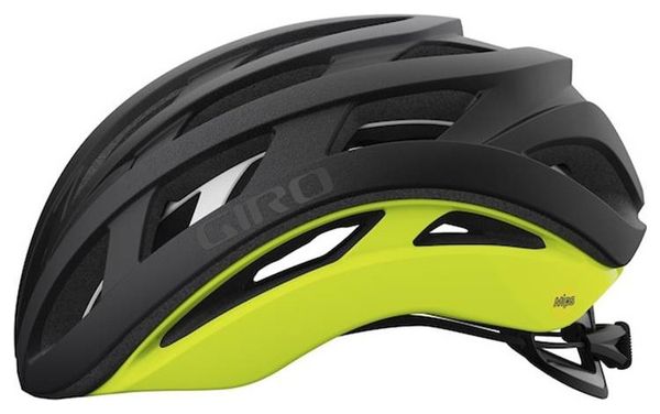 Giro Helios Spherical MIPS Road Helmet Black / Mat Fluo Yellow 2021