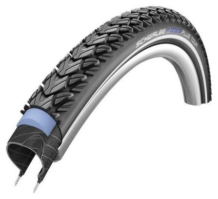 Schwalbe Marathon Plus Tour Tire 700mm Tubetype Rigid SmartGuard Addix Performance Sidewalls Reflex E-Bike E-25