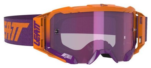 Leatt Velocity 5.5 Iriz Orange Neon Mask - Purple 78% Lens