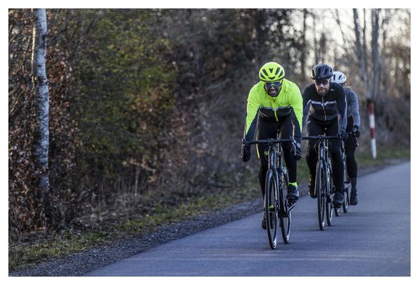 Maillot Manches Longues Velo Rogelli Course - Homme - Noir/Jaune fluo/Blanc