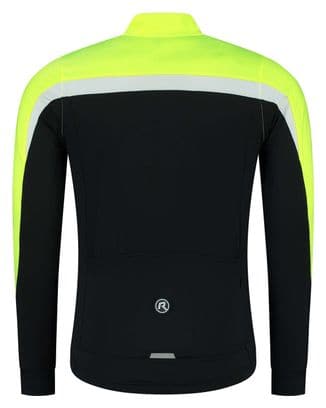 Maillot Manches Longues Velo Rogelli Course - Homme - Noir/Jaune fluo/Blanc