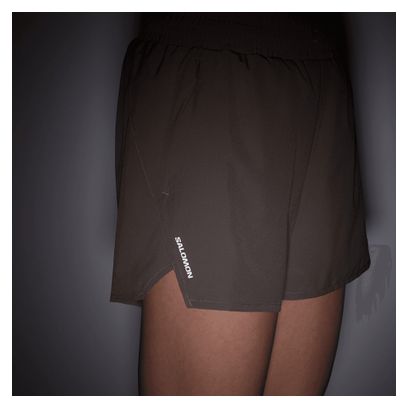 Short Salomon SHKout Core 4in Marron Femme