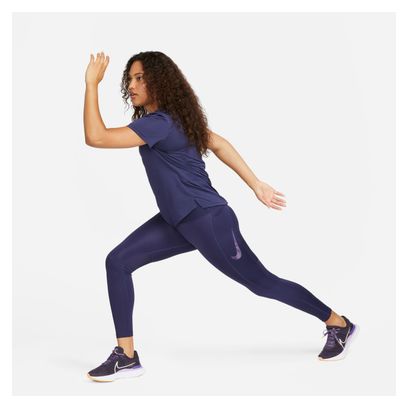 Mallas <strong>7/8 Nike Dri-Fit Fast Swoosh Mujer Azul Púrpura</strong>
