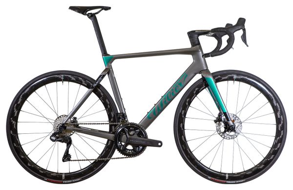 Wilier Filante SLR Racefiets Shimano Ultegra Di2 12S 700 mm Grijs Iride Groen 2023