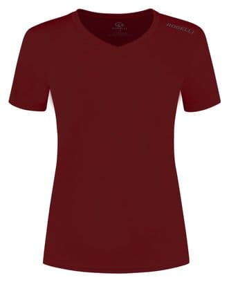 T-Shirt De Sport Manches Courtes Rogelli - Femme - Bordeaux