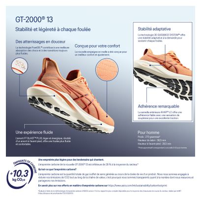 Chaussures Running Asics GT-2000 13 Noir/Bleu Homme