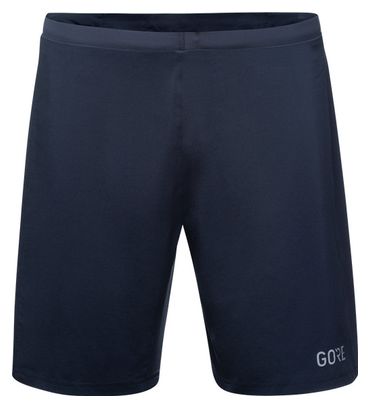 Pantalón Corto de Correr Gore Wear R5 2 en 1 Azul Oscuro