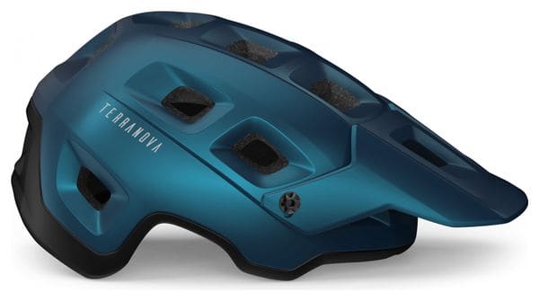 Casque All-Mountain MET Terranova Turquoise Noir Mat