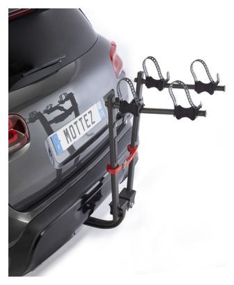 Mottez A032P2ELEC Portabiciclette Towball - 2 Biciclette Elettriche Sospese