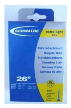 CHAMBRE A AIR VELO 650 x 20-25 SCHWALBE EXTRA LIGHT 60mm VALVE PRESTA (SV11)