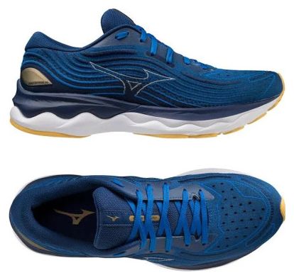Chaussures de Running Mizuno Wave Skyrise 4 Bleu Jaune