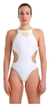 Costume da bagno Arena One Big Logo Donna Oro Bianco