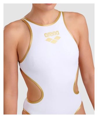 Arena One Big Logo Dameszwempak Wit Goud