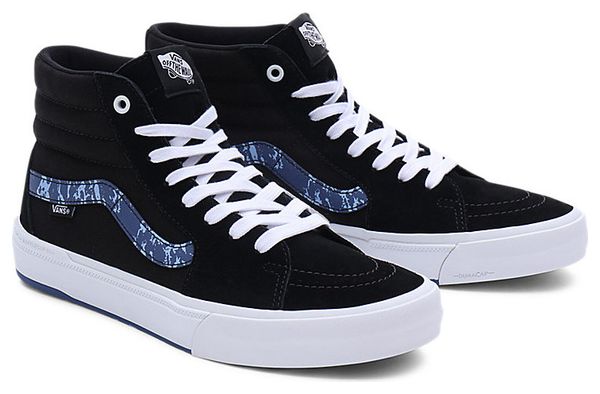 Vans SK8-Hi Marble Shoes Black / White / Blue