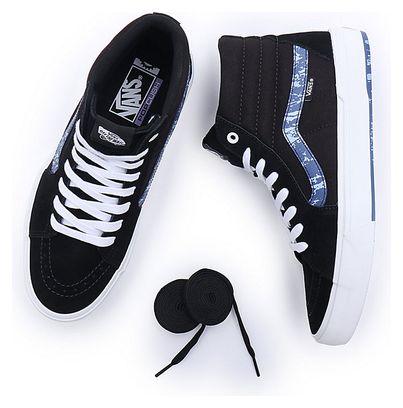 Vans SK8-Hi Marble Shoes Black / White / Blue