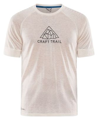 Camiseta de manga corta Craft ADV Trail Wool Blanca
