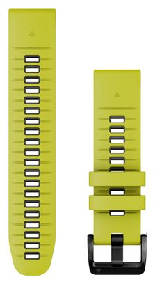 Garmin QuickFit 22 mm Silicone Wristband Electric Lime Yellow Graphite Grey