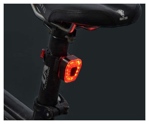 Feu arrière de vélo Rouge 14 LEDs - Rechargeable par USB - Etanche