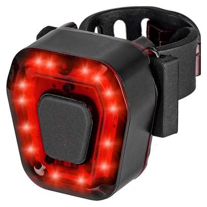 Feu arrière de vélo Rouge 14 LEDs - Rechargeable par USB - Etanche