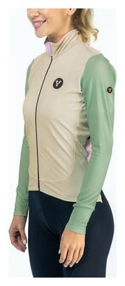 LeBram Ventoux Women Long Sleeves Jersey Beige Green