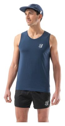 Canotta Compressport Performance Singlet Blue Uomo