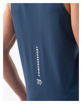 Canotta Compressport Performance Singlet Blue Uomo