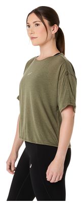 T-Shirt Running Asics Nagino Run Adjustable Kaki Femme