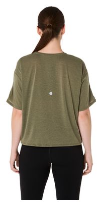 T-Shirt Running Asics Nagino Run Adjustable Kaki Femme