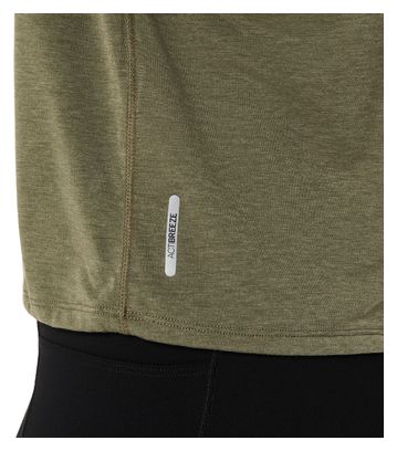 T-Shirt Running Asics Nagino Run Adjustable Kaki Femme