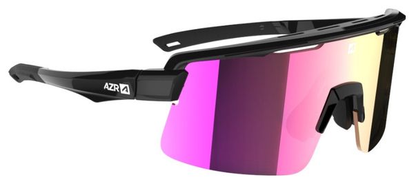 Azr Kromic Road RX Black Varnished - Pink Iridescent Lenses
