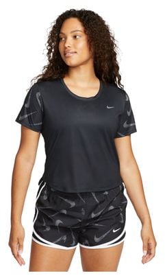 Nike Dri-Fit Swoosh Print Black women's short-sleeved jersey