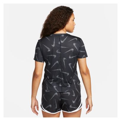 Maglia a maniche corte Nike Dri-Fit Swoosh Print Donna Nero