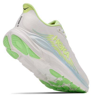 Hoka Clifton 11 Large hardloopschoenen, wit/blauw, dames